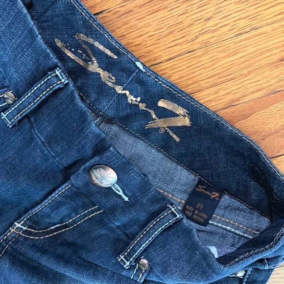 Seven7 Rhinestone Embellished Cut Off Jeans Shorts - Picture 4 of 5